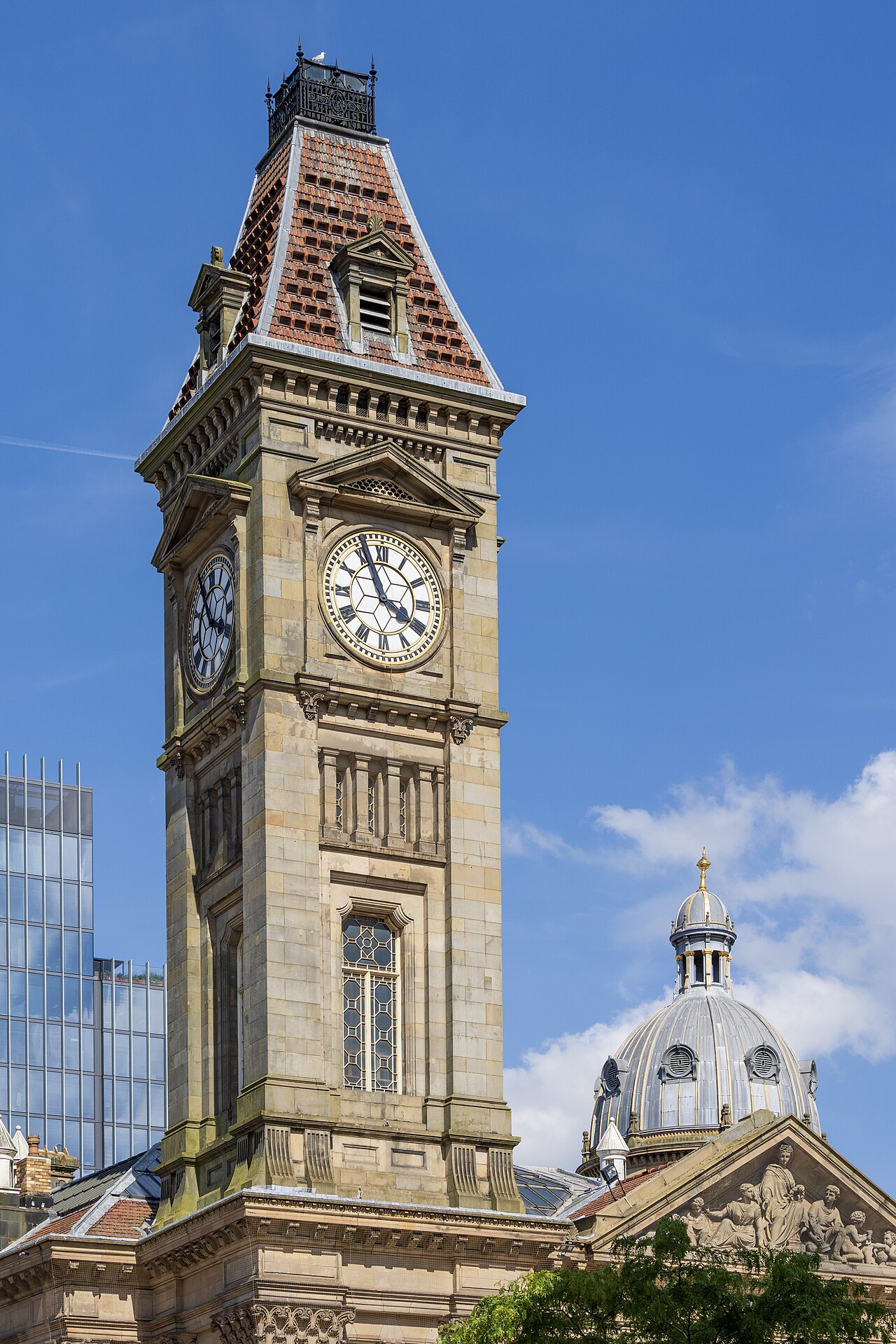 Birmingham city centre clock tower near Digbeth